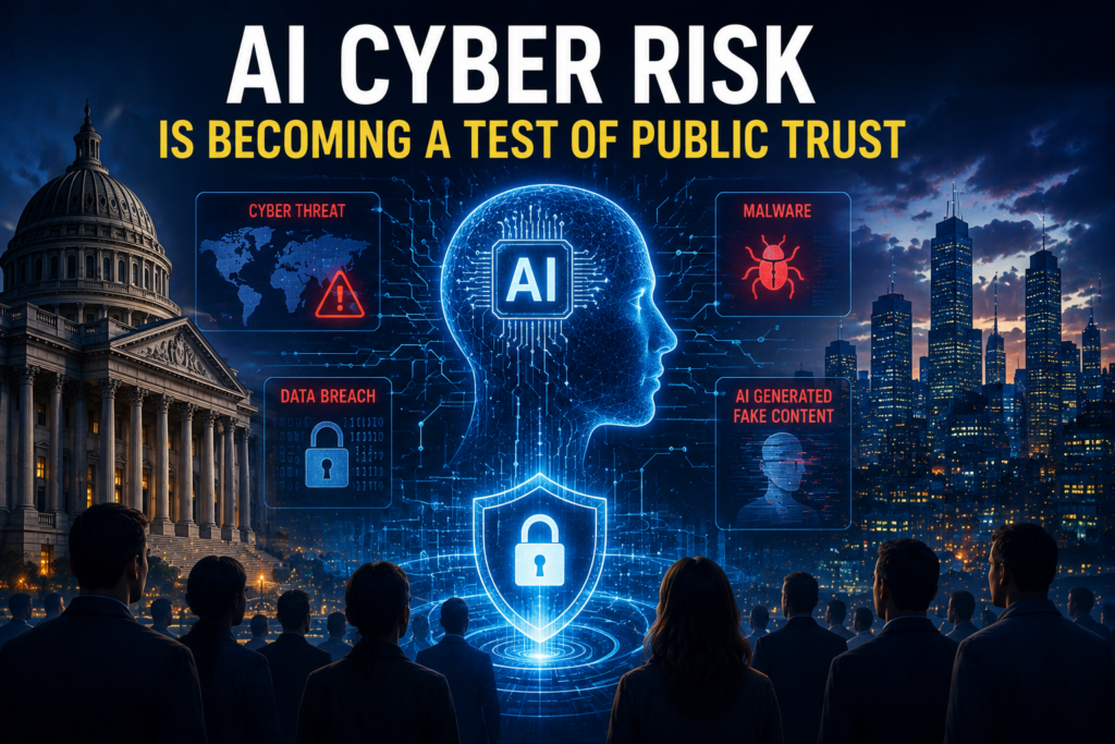 Artificial intelligence, cybersecurity, and public trust concept